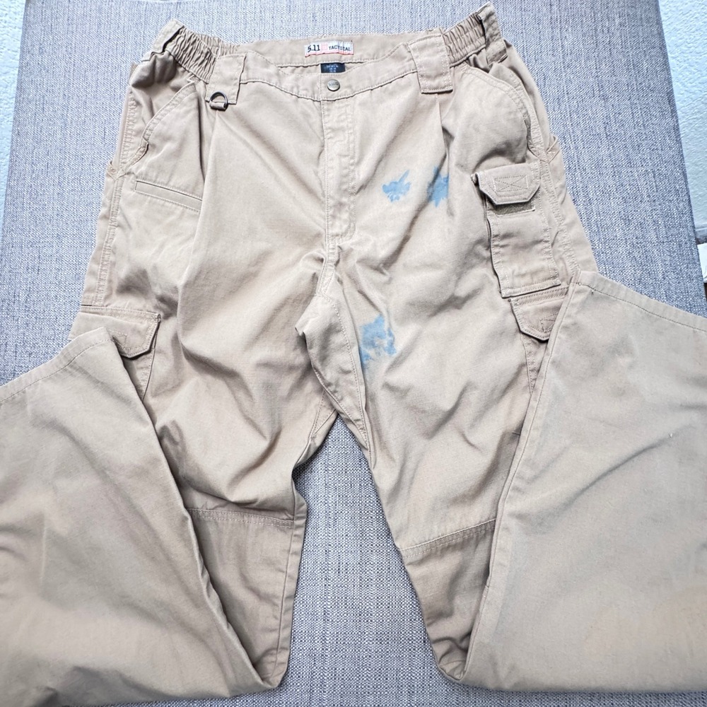5.11 Tactical Mens Khaki Ripstop Cargo Pants 38x36 Tan Work Outdoor Trousers